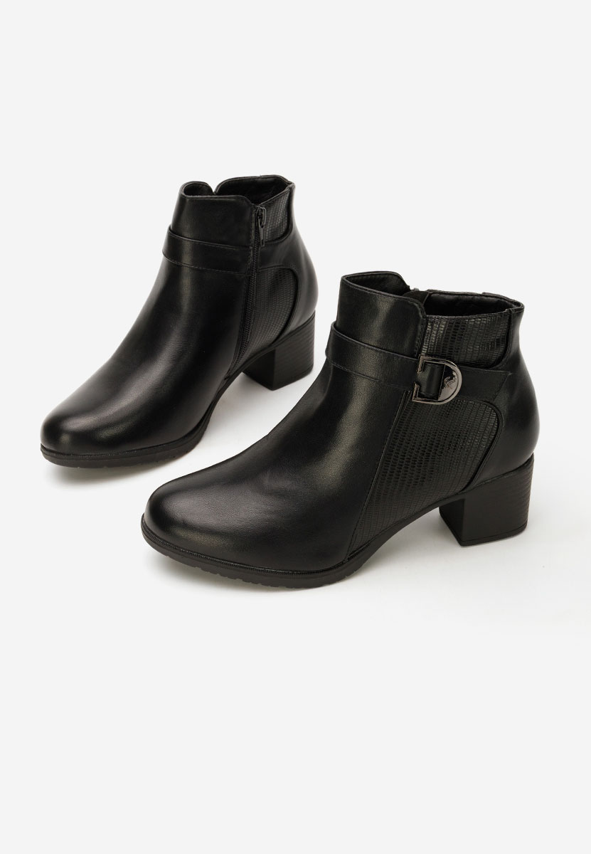 Stivaletti con tacco gros Senvira nero