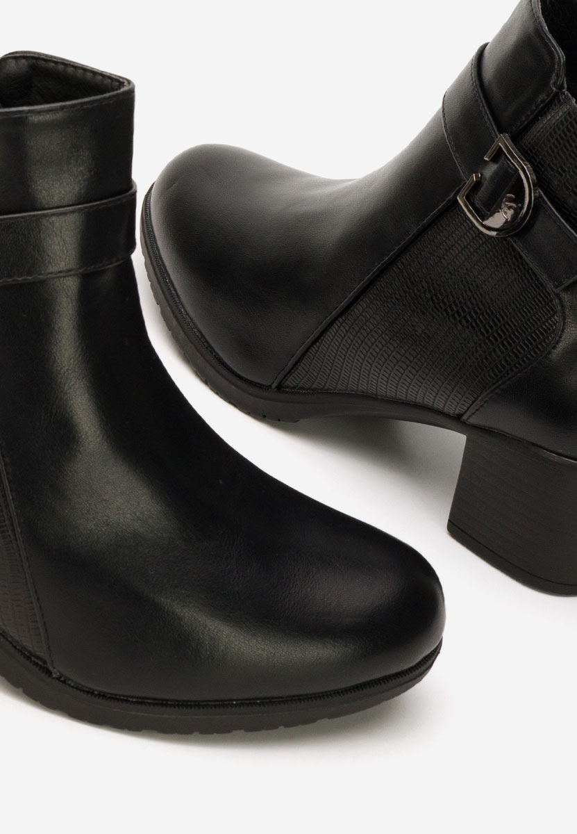 Stivaletti con tacco gros Senvira nero