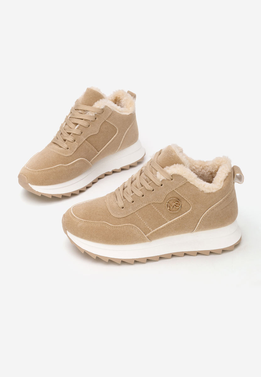 Sneakers donna invernali Lavega V4 cachi