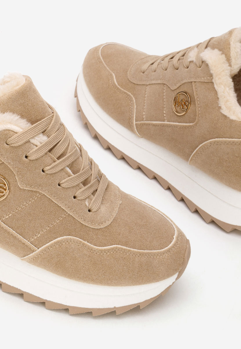 Sneakers donna invernali Lavega V4 cachi