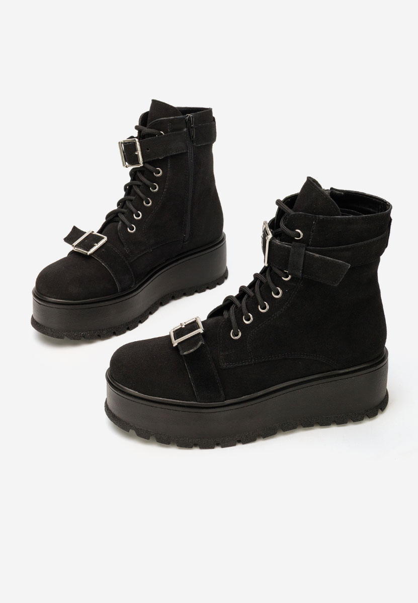 Stivaletti con plateau Astrid V6 nero