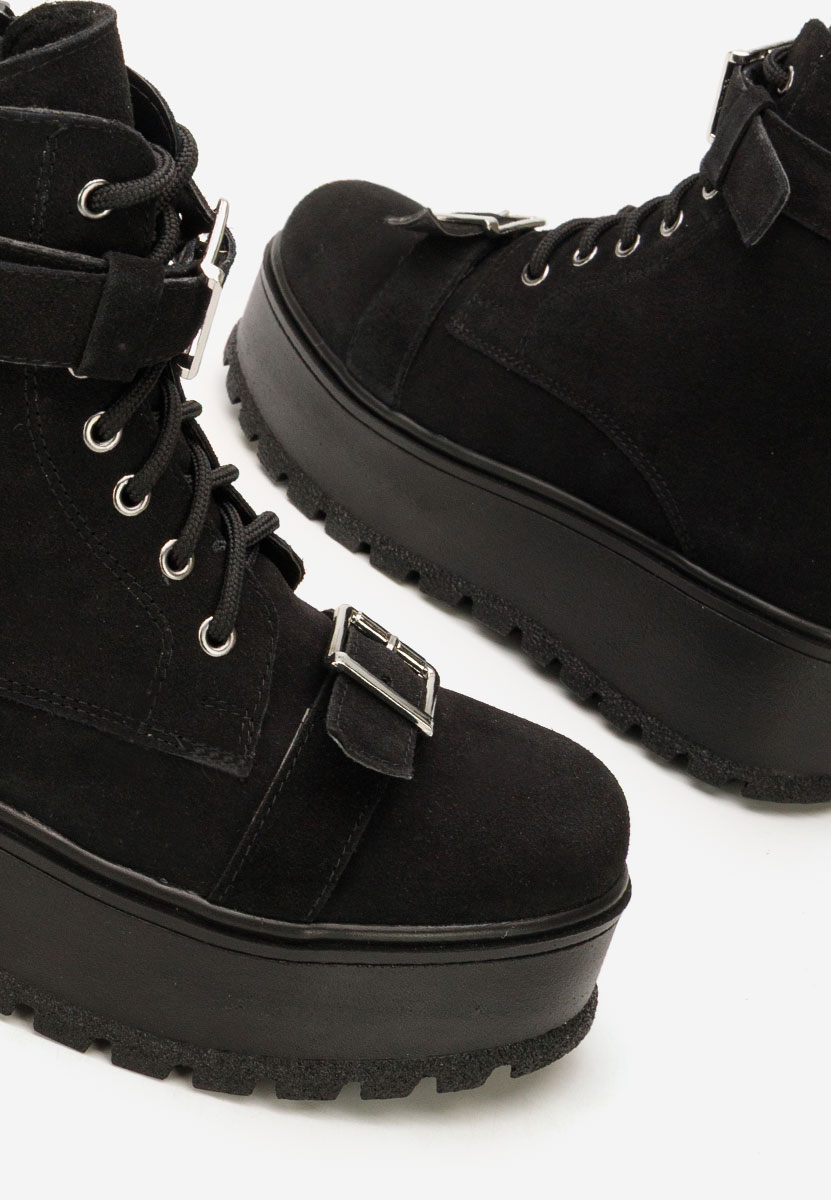 Stivaletti con plateau Astrid V6 nero