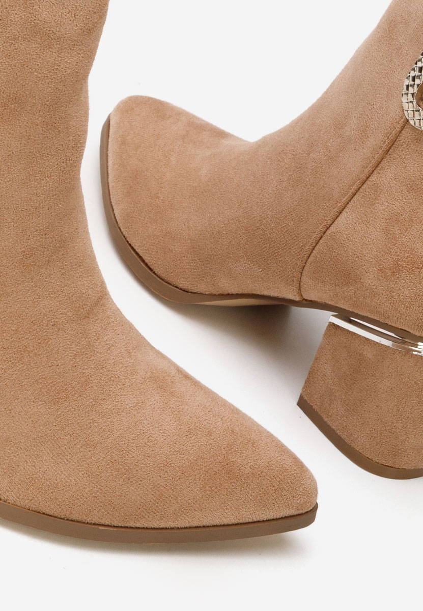 Tronchetti con tacco Hoja cachi