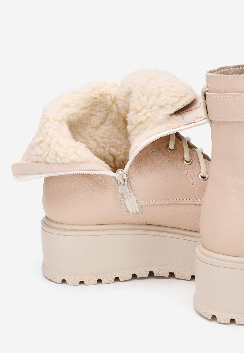 Stivaletti in pelle Astrid V5 nude