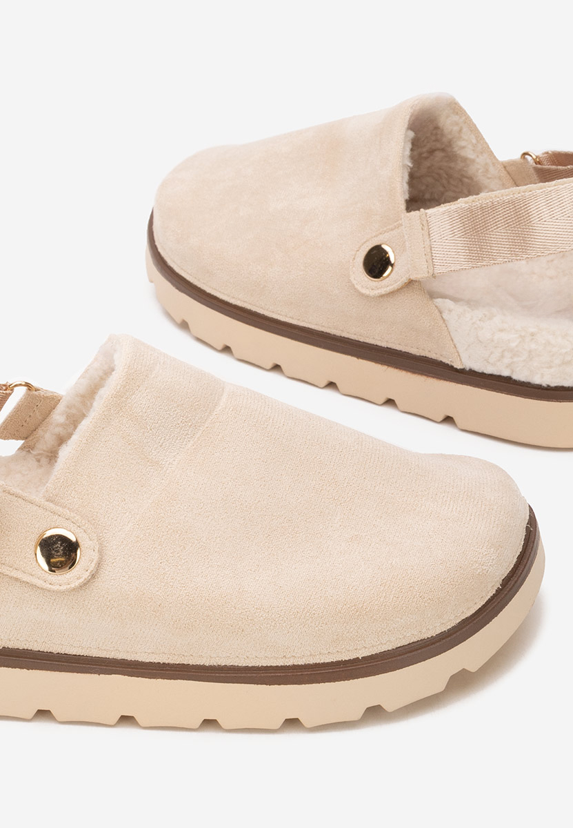 Zoccoli con zeppa Tamra beige