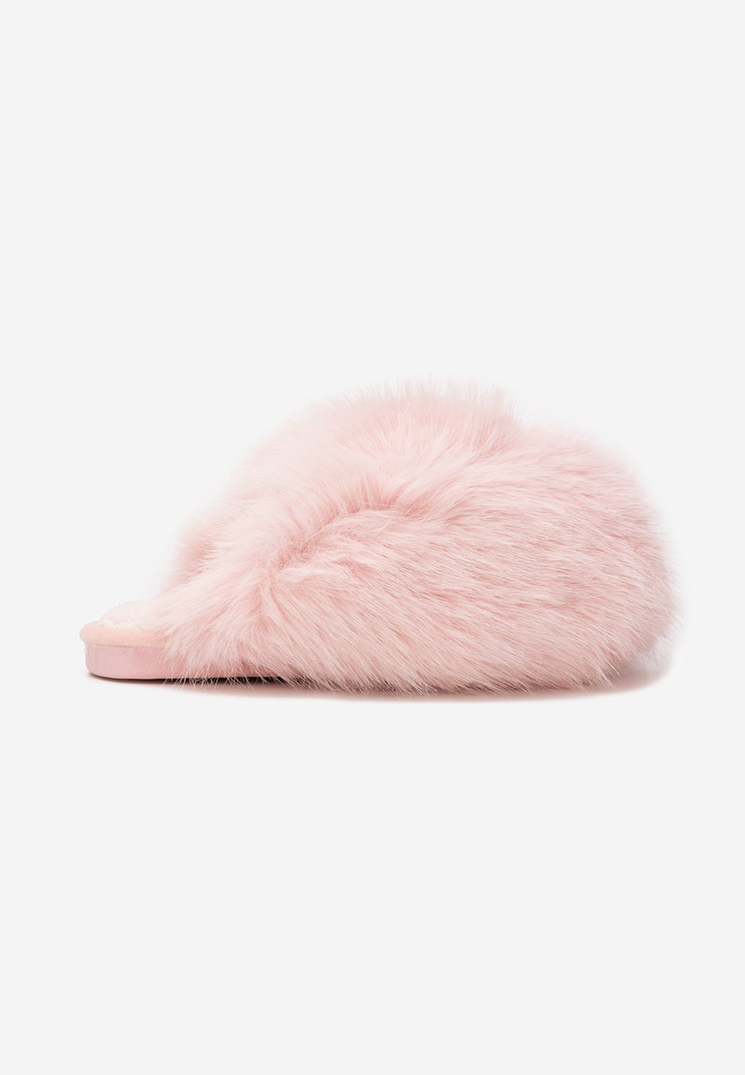 Ciabatte con pelo Vesoria rosa