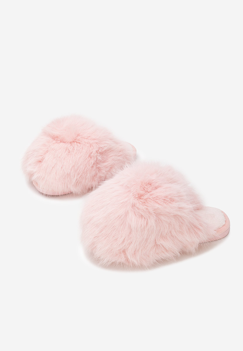 Ciabatte con pelo Vesoria rosa