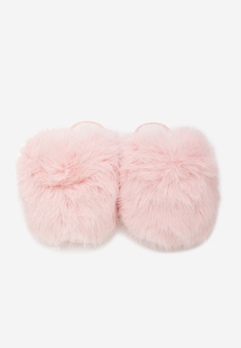 Ciabatte con pelo Vesoria rosa