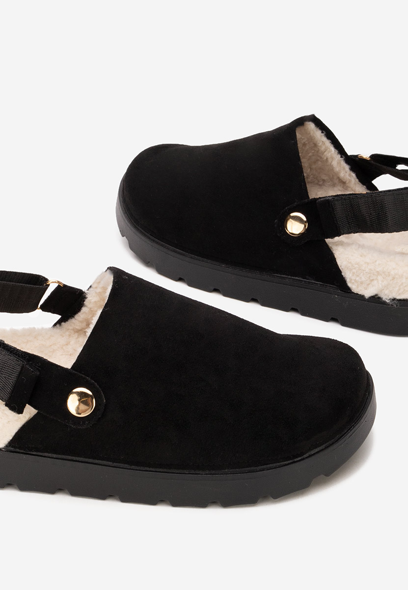 Zoccoli con zeppa Tamra nero