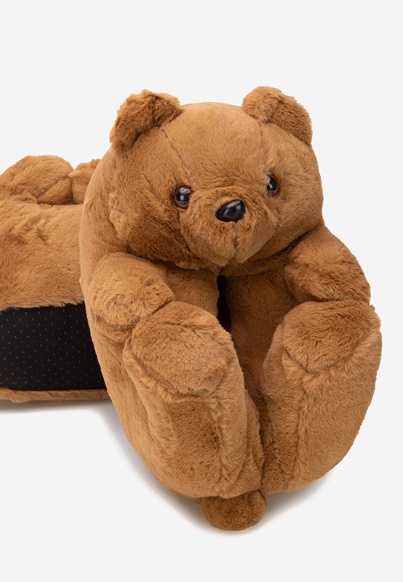 Pantofola donna invernale Teddy cachi