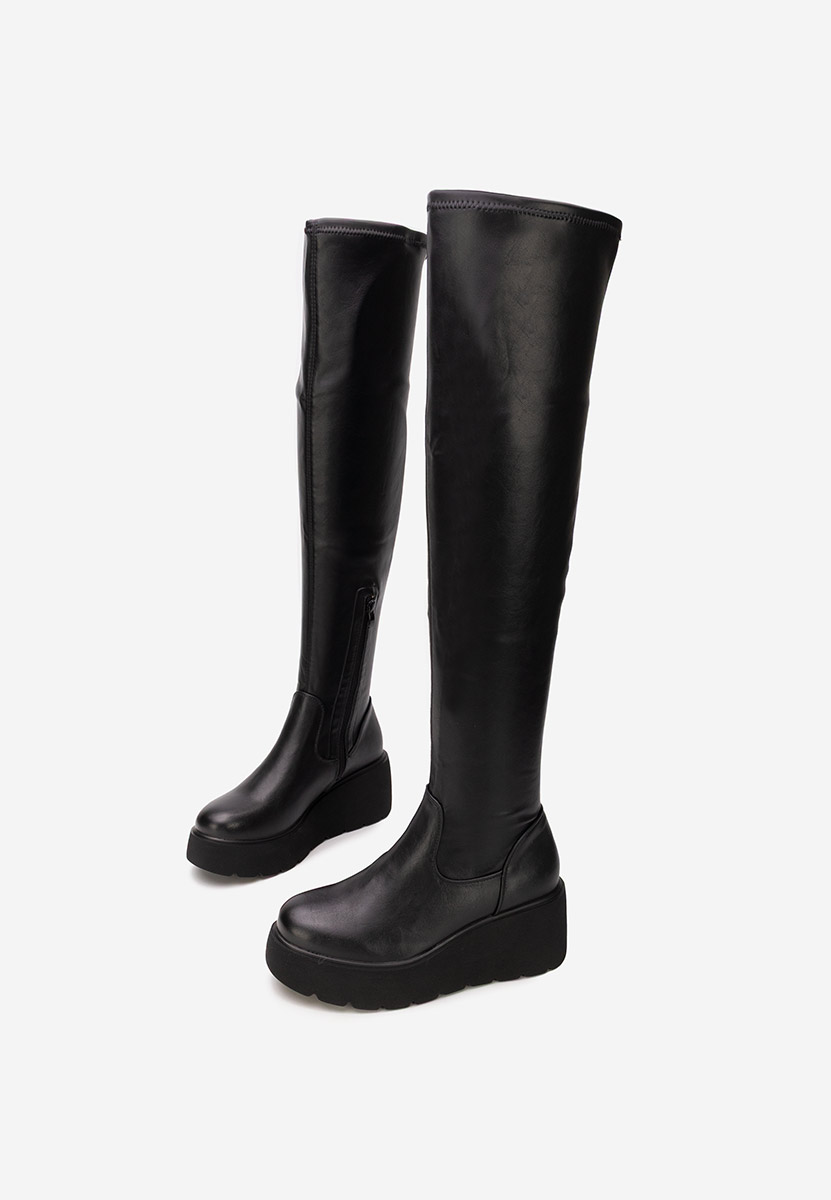 Stivali sopra il ginocchio Adeona nero