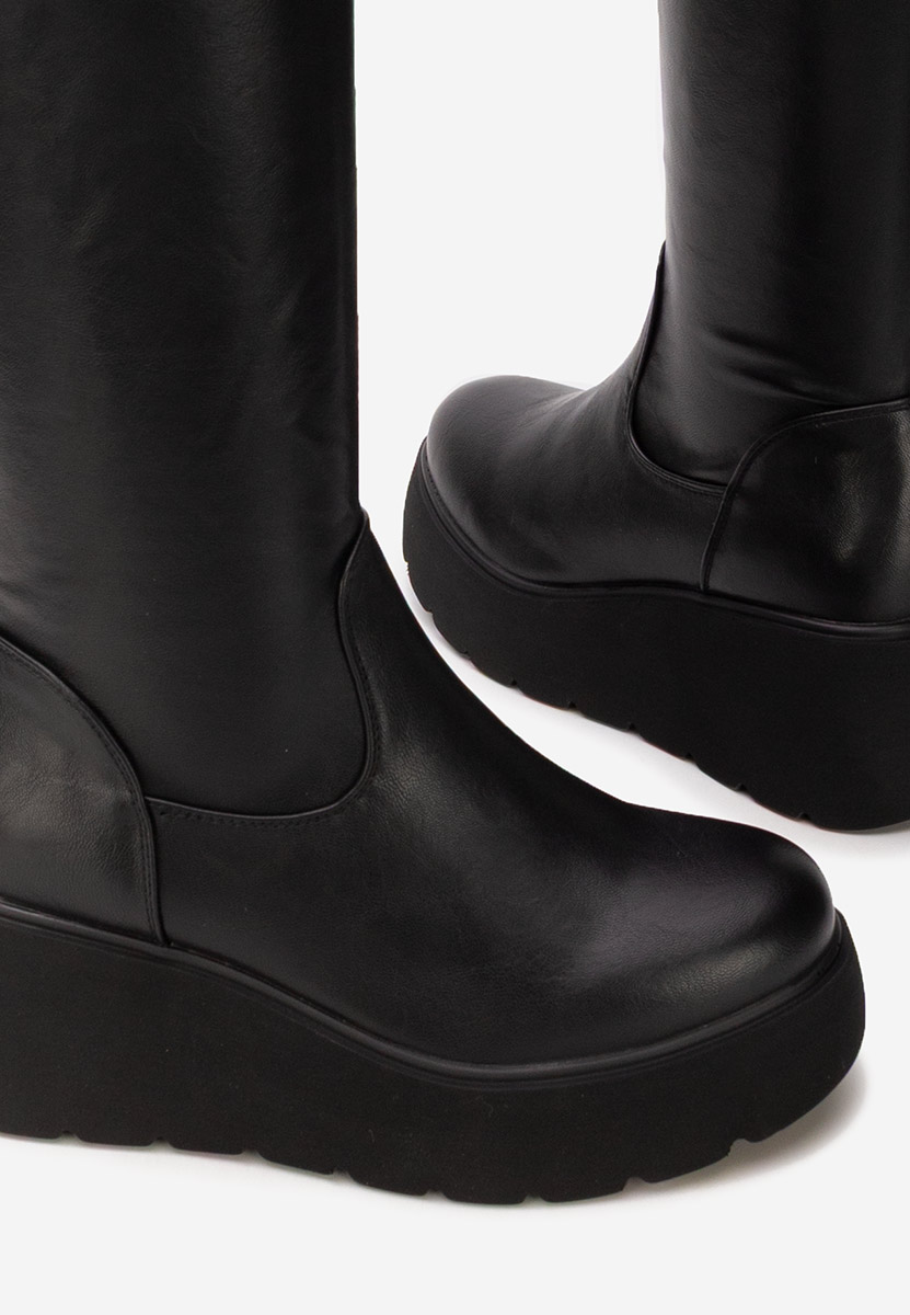 Stivali sopra il ginocchio Adeona nero