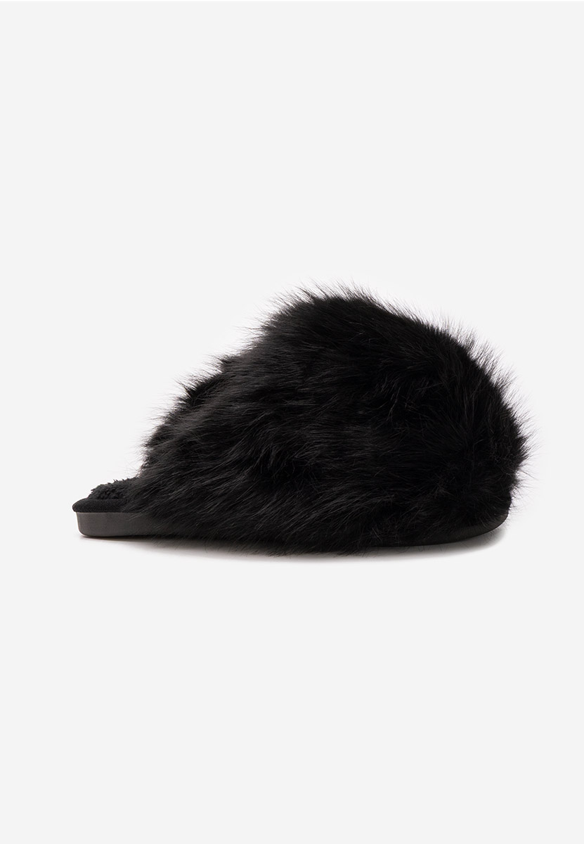 Ciabatte con pelo Vesoria nero