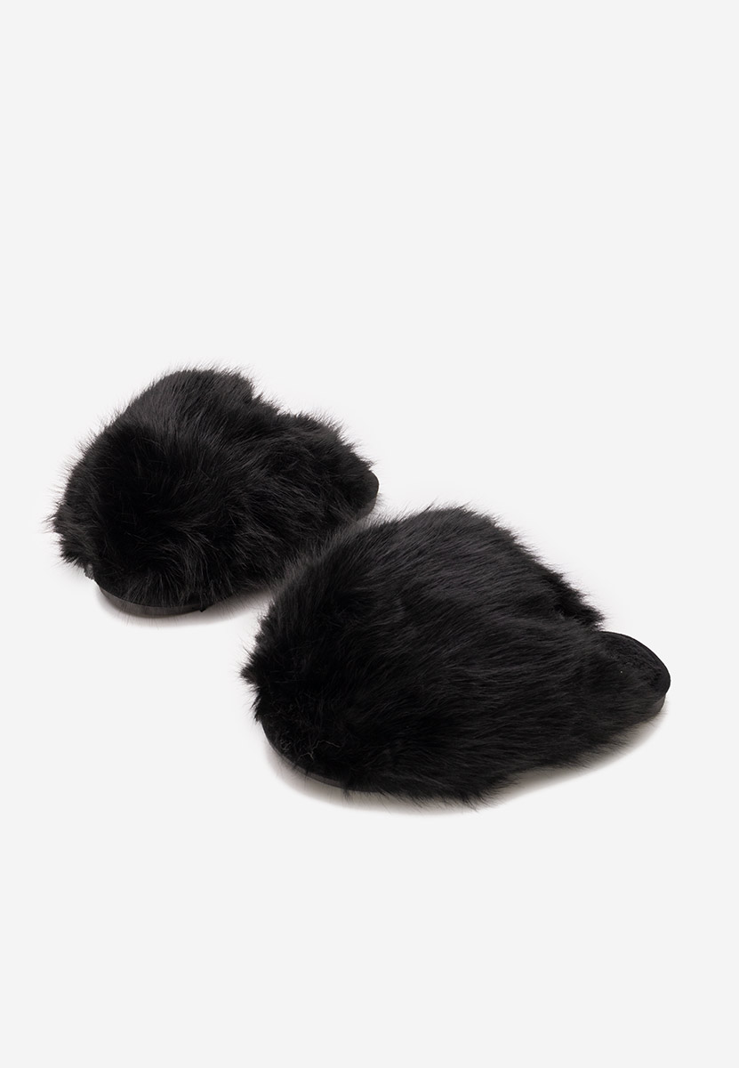 Ciabatte con pelo Vesoria nero