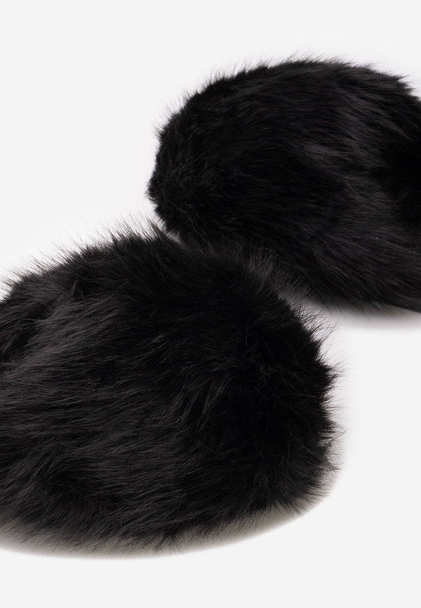 Ciabatte con pelo Vesoria nero