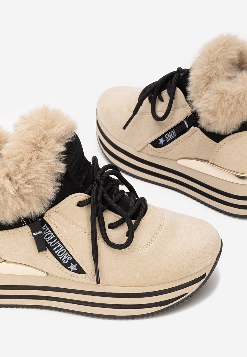 Sneakers donna invernali Axira beige
