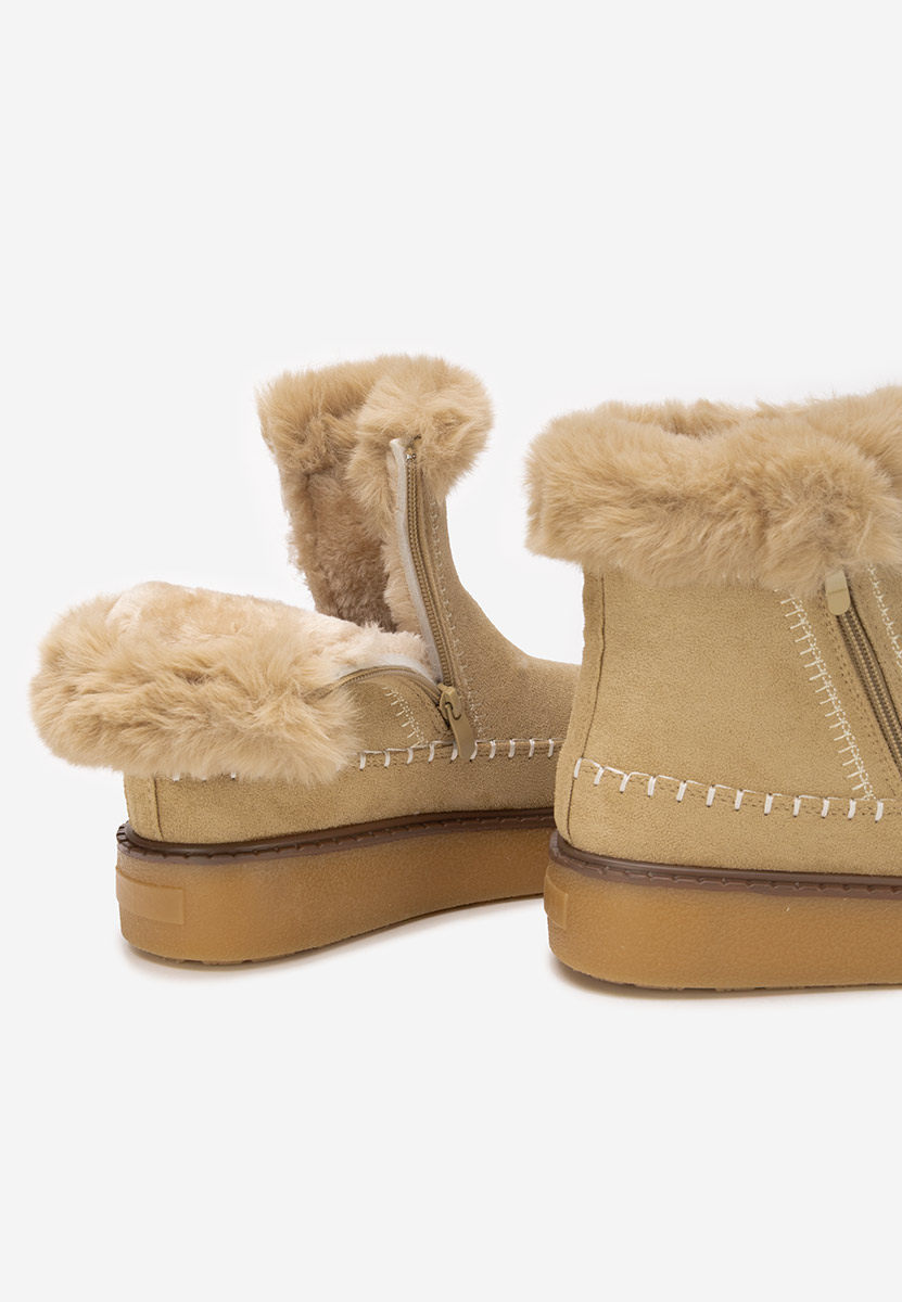 Stivaletti con plateau Delyra cachi