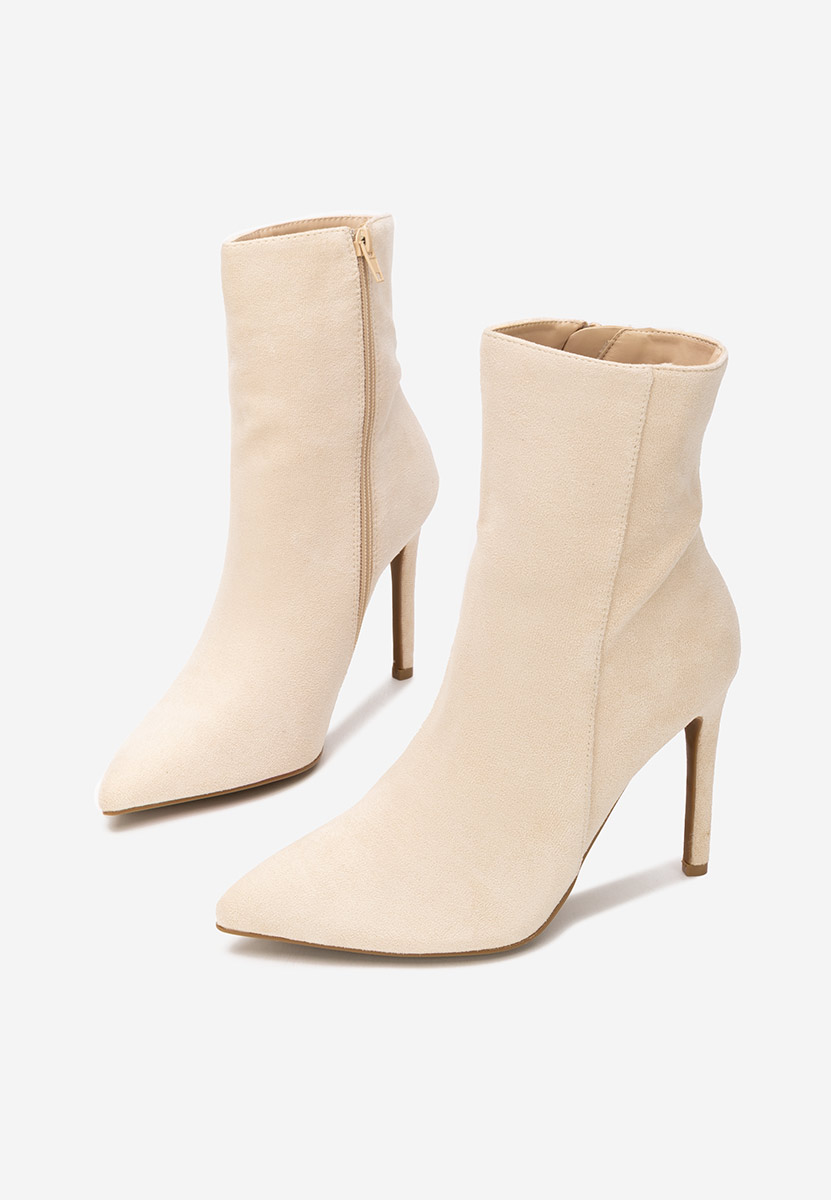 Tronchetti tacco a spillo Cendria beige