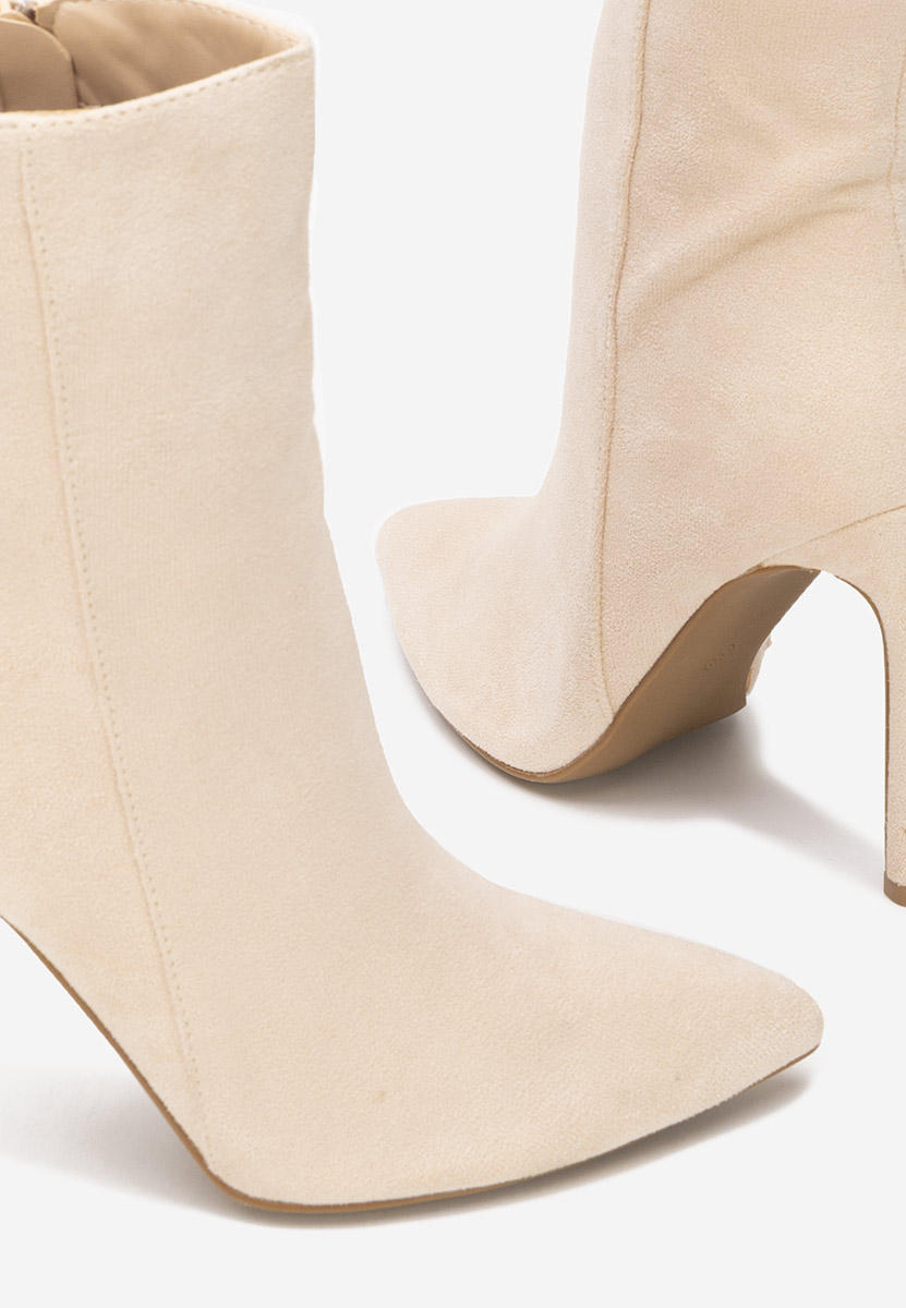 Tronchetti tacco a spillo Cendria beige