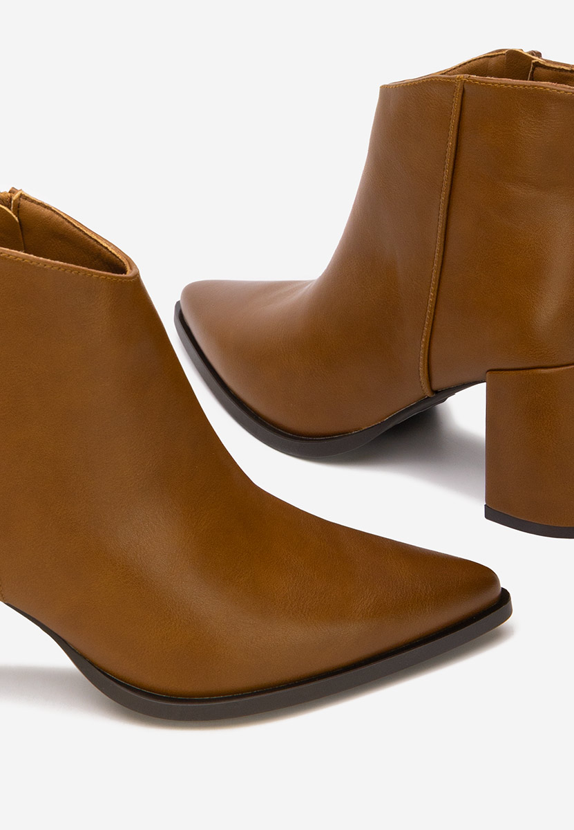 Tronchetti con tacco largo Jamilia camel