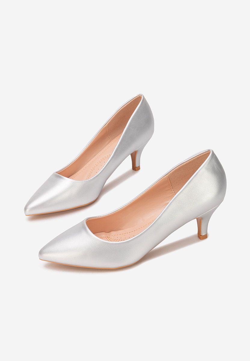 Décolleté tacco basso Dianea argento