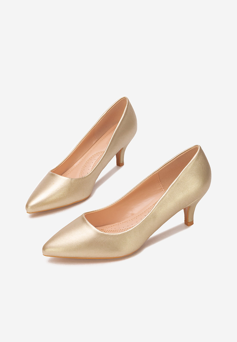 Décolleté tacco basso Dianea oro