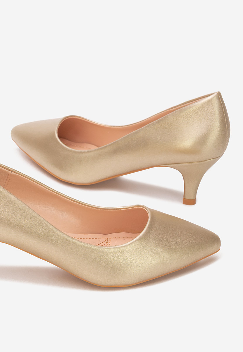 Décolleté tacco basso Dianea oro