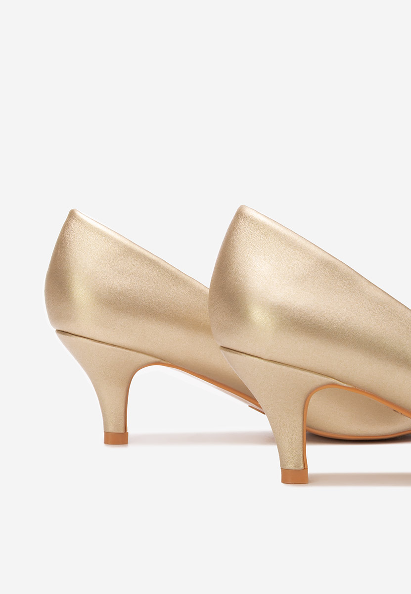 Décolleté tacco basso Dianea oro