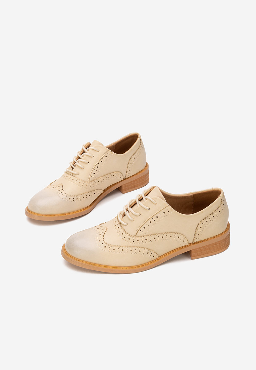 Scarpe brogue donna Cilora beige