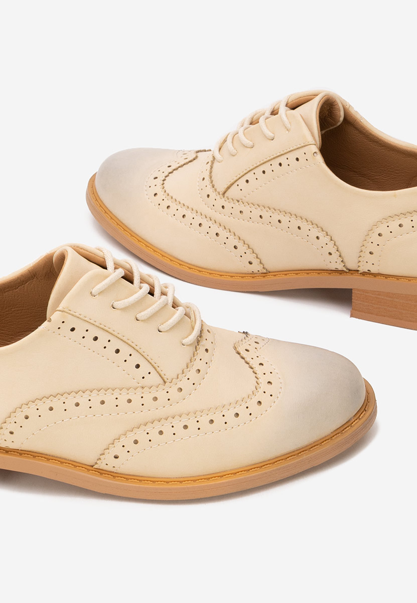 Scarpe brogue donna Cilora beige