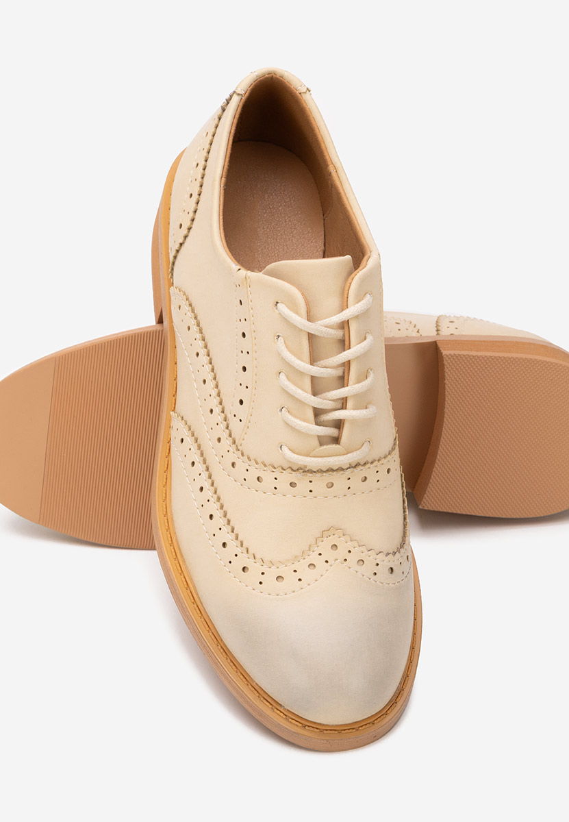 Scarpe brogue donna Cilora beige