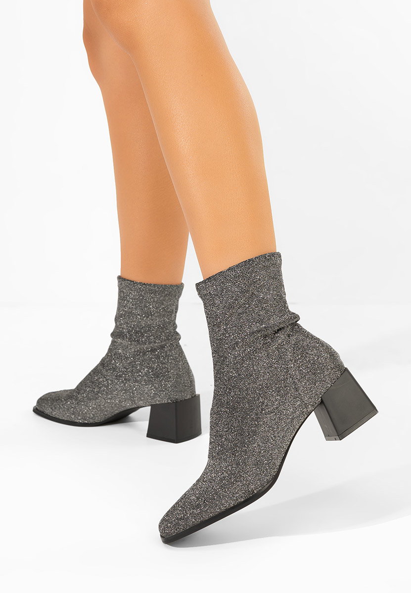 Tronchetti con tacco largo Denonia argento