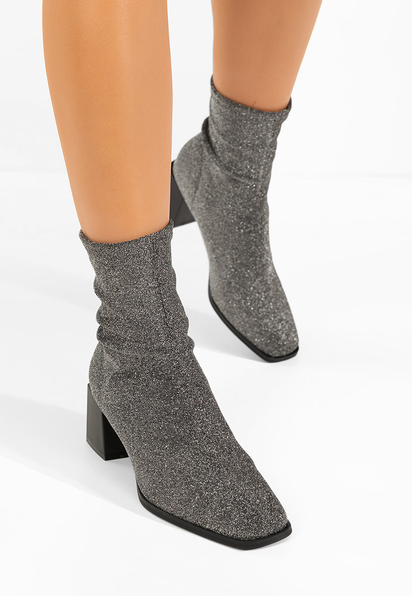 Tronchetti con tacco largo Denonia argento