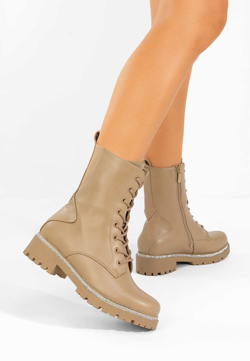 Anfibi donna Savencia cachi