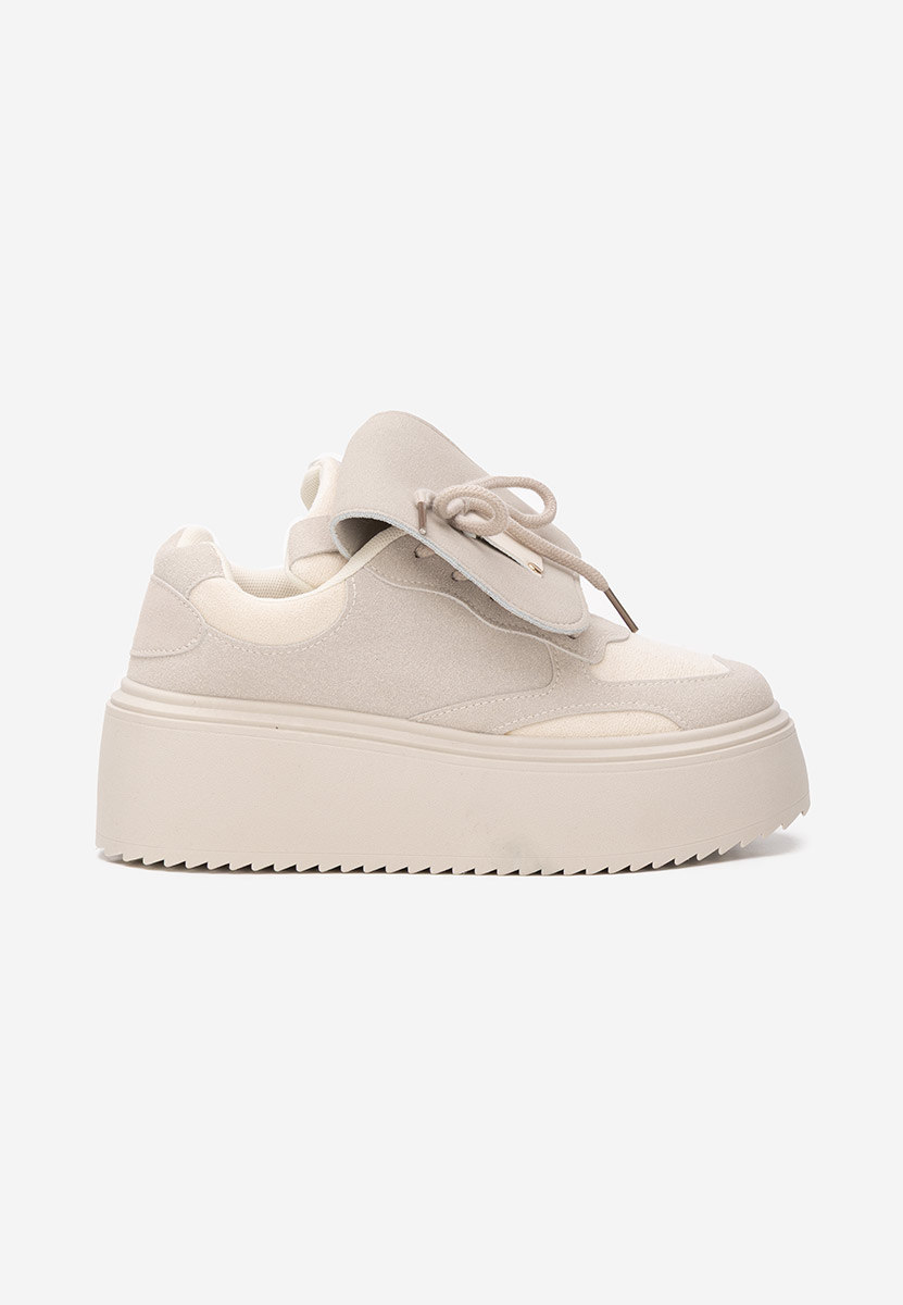 Sneakers con plateau Oliveia beige