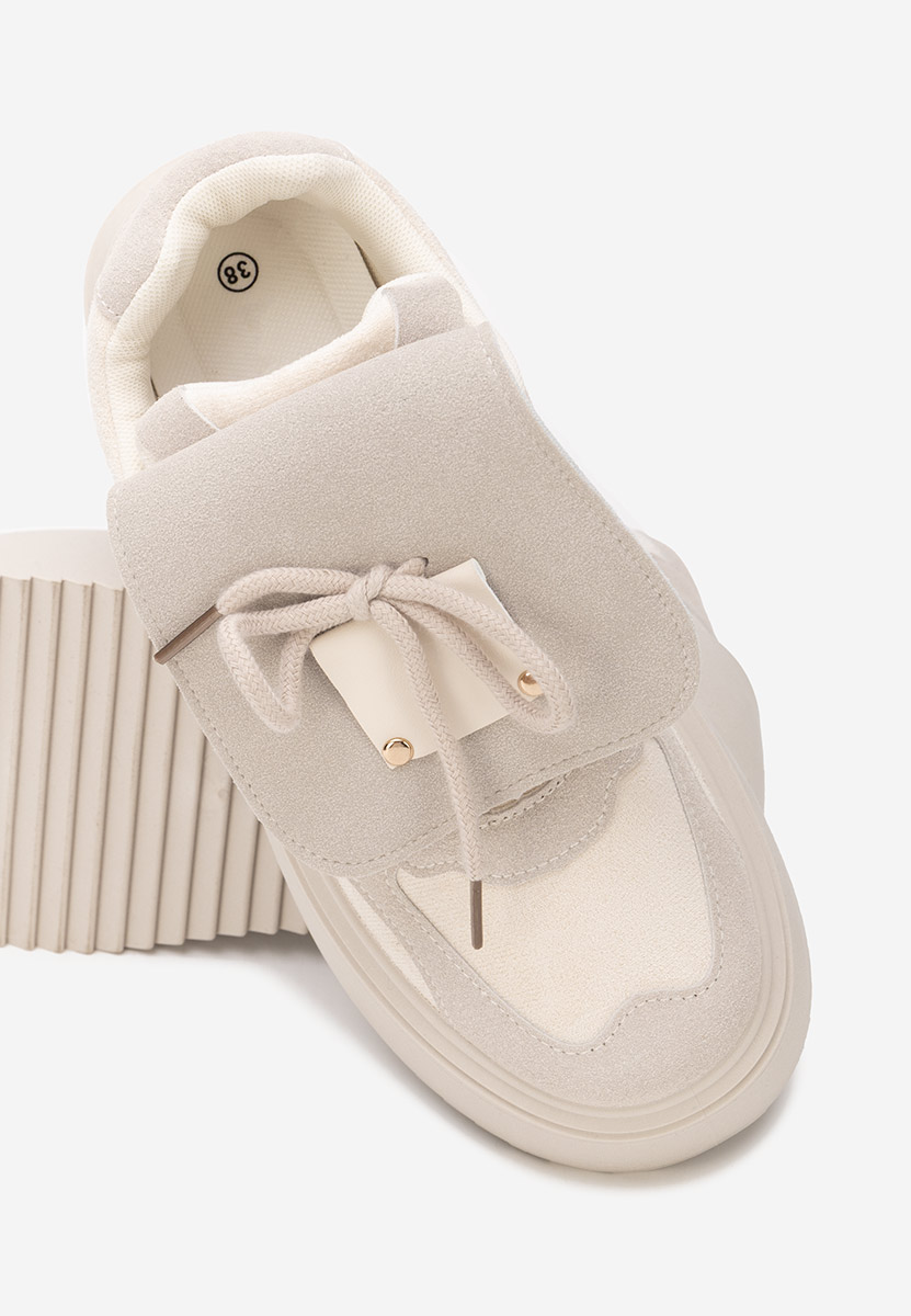 Sneakers con plateau Oliveia beige