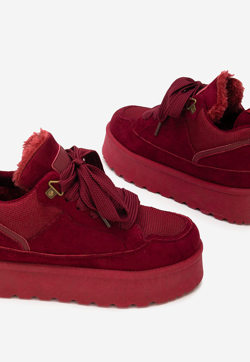 Sneakers con plateau Isariel granata