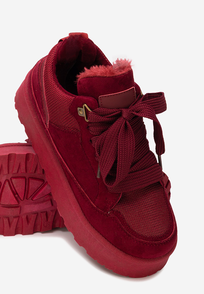 Sneakers con plateau Isariel granata