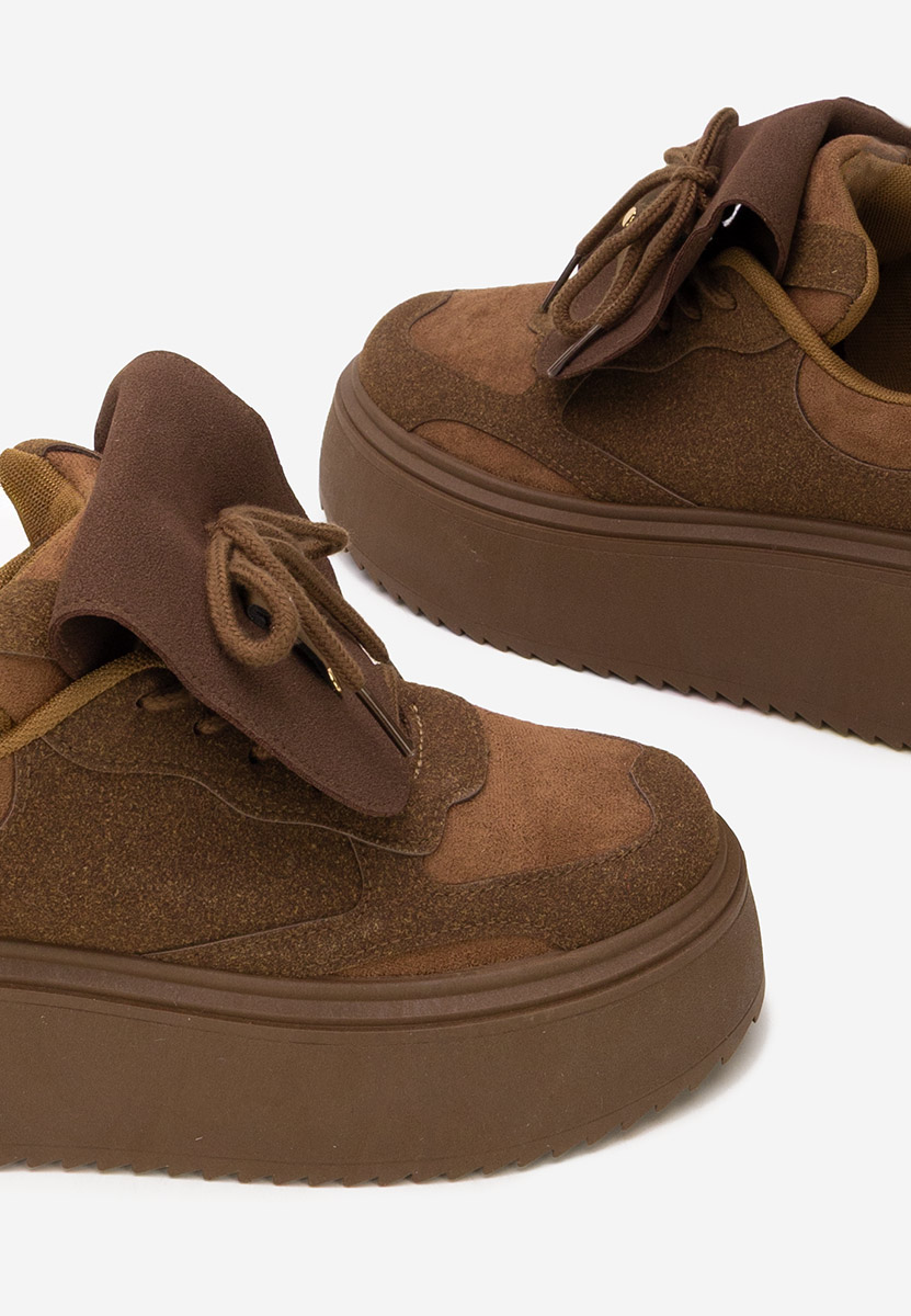 Sneakers con plateau Oliveia marrone