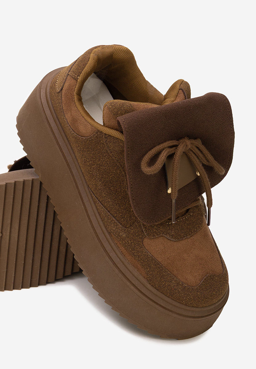 Sneakers con plateau Oliveia marrone