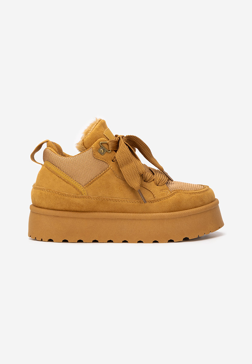 Sneakers con plateau Isariel camel