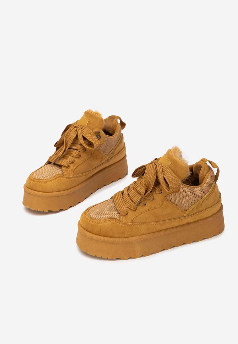 Sneakers con plateau Isariel camel