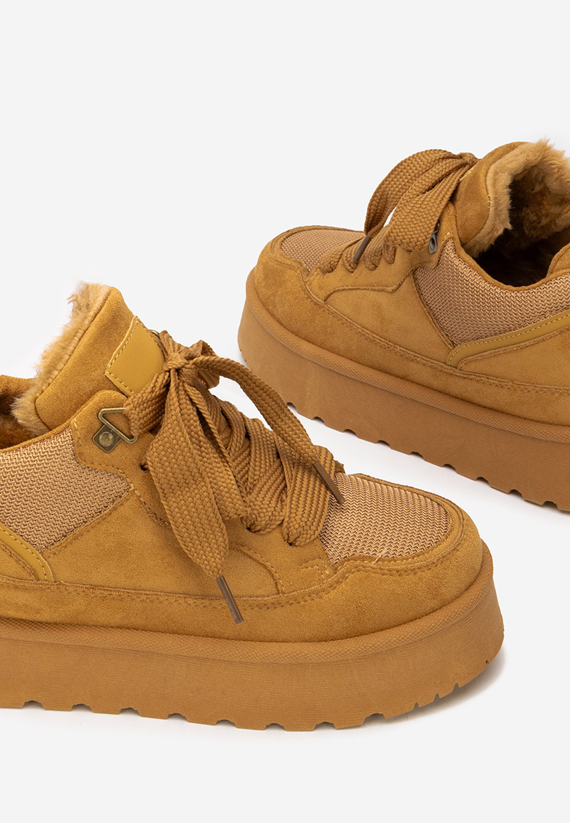 Sneakers con plateau Isariel camel