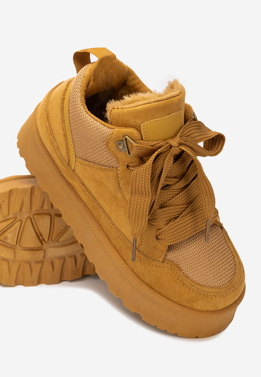 Sneakers con plateau Isariel camel