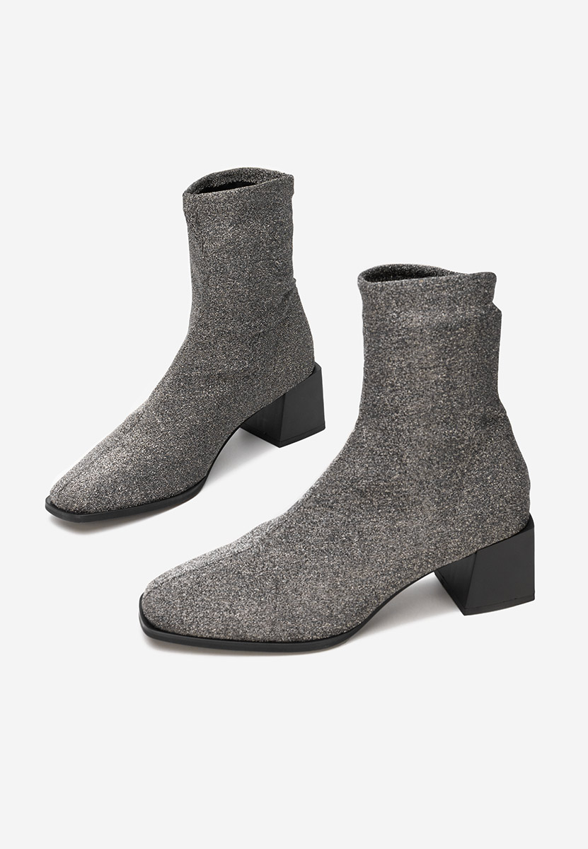 Tronchetti con tacco largo Denonia argento