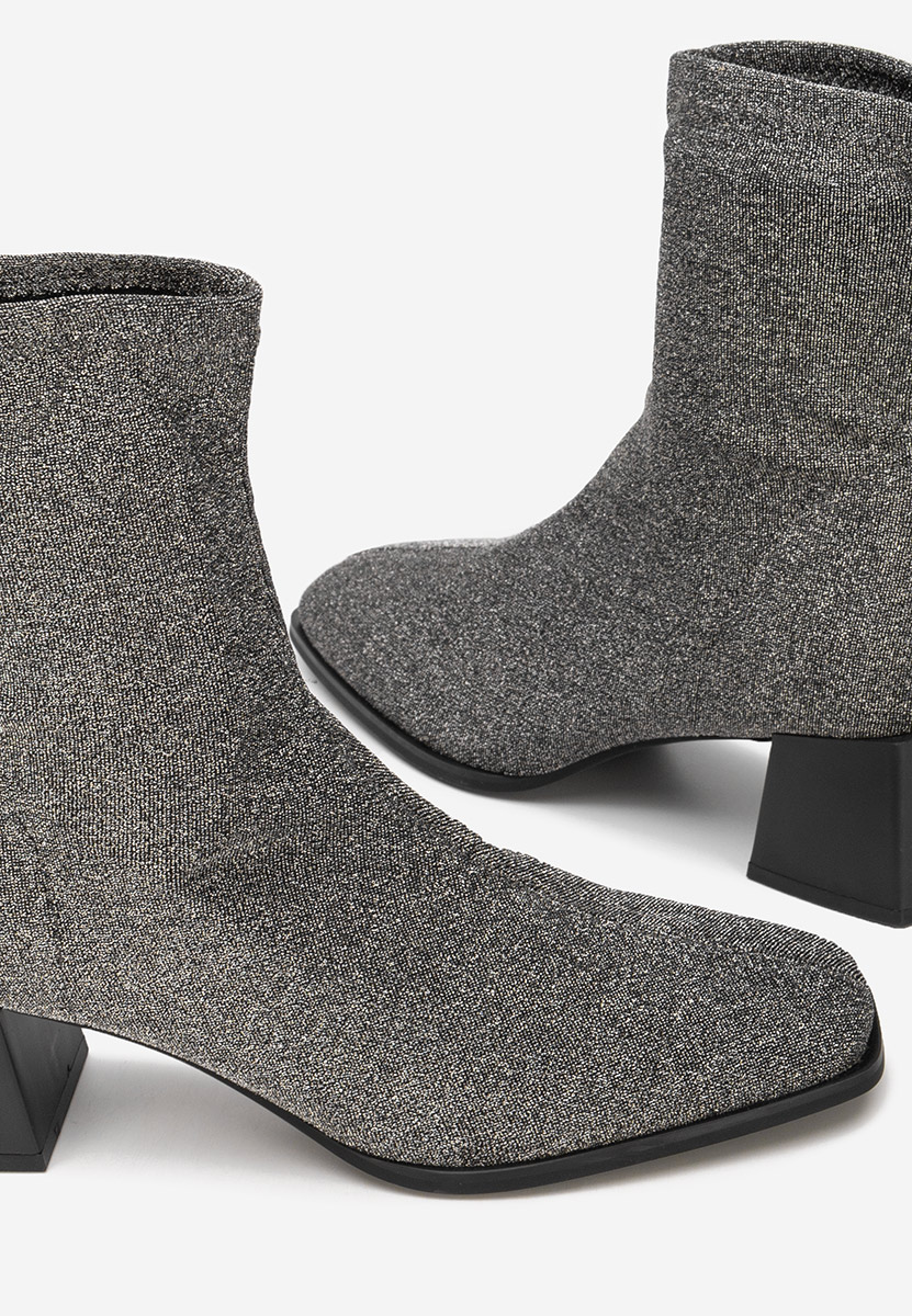 Tronchetti con tacco largo Denonia argento