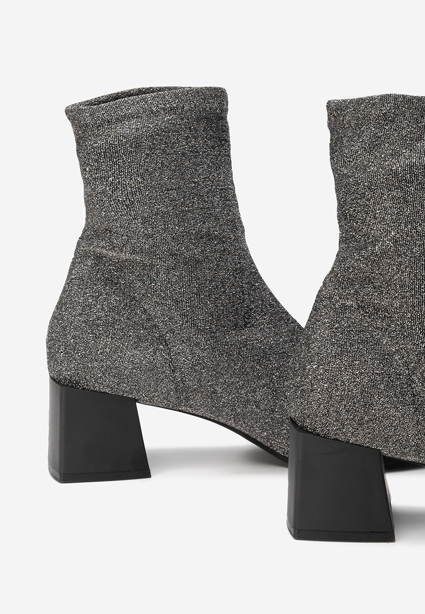 Tronchetti con tacco largo Denonia argento