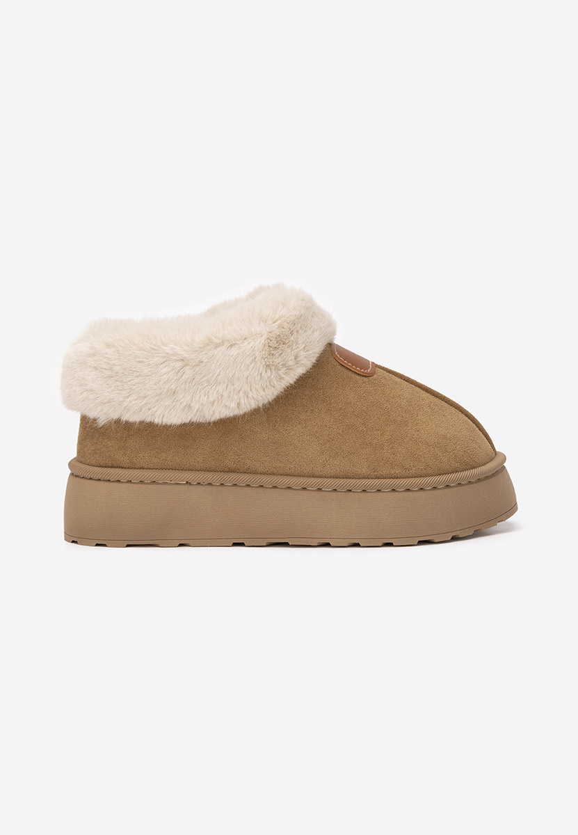 Stivaletti con plateau Elarva cachi