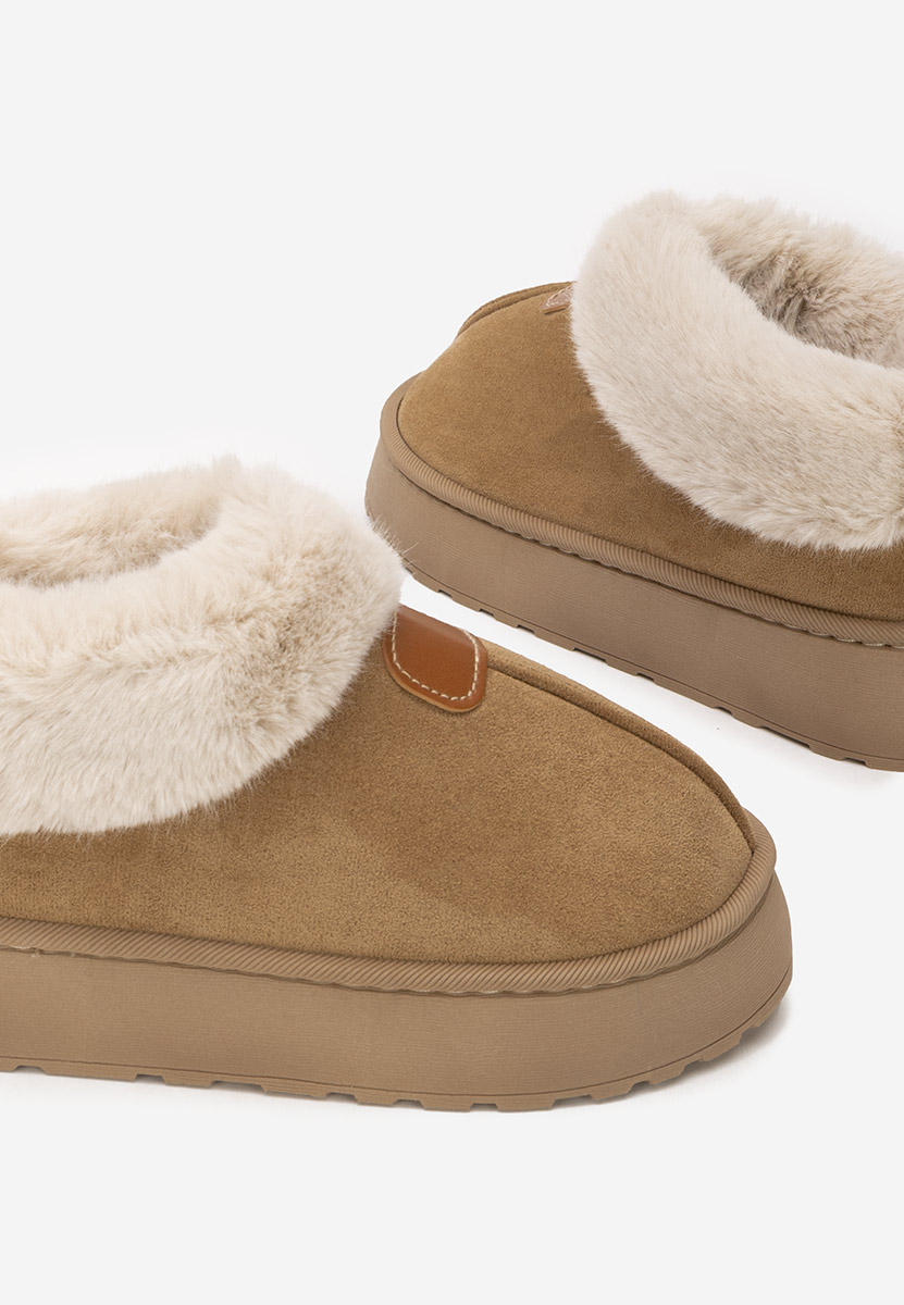 Stivaletti con plateau Elarva cachi