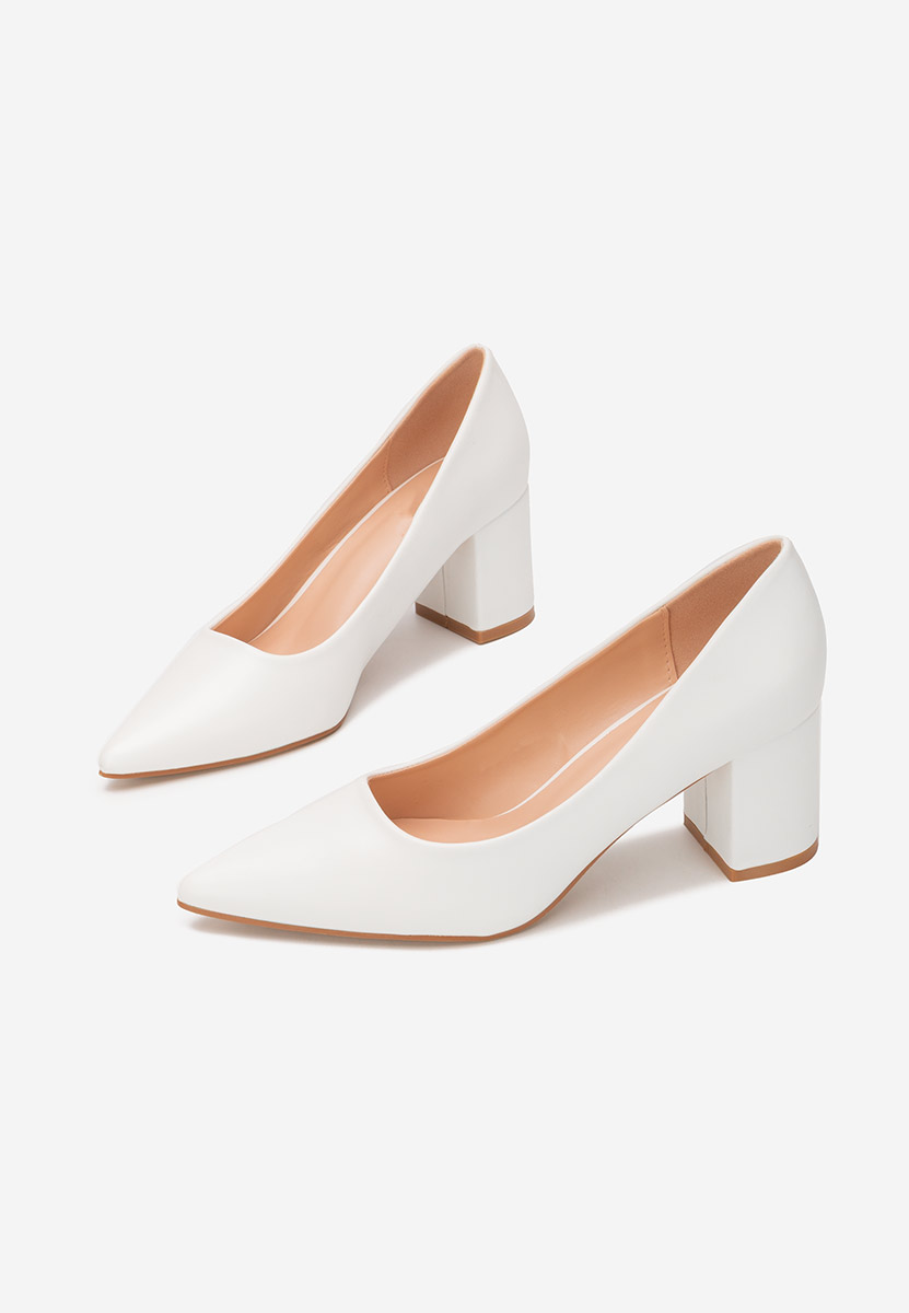 Décolleté tacco largo Brivara bianchi